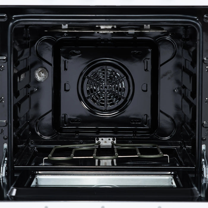 Forno Loiano 24-Inch Freestanding Electric Range in White with Antique Brass Trim (FFSEL6069-24WHT)