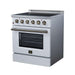 Forno Galiano 30-inch electric range in white right angled view