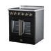 Forno Galiano 30-inch electric range in black right angled view