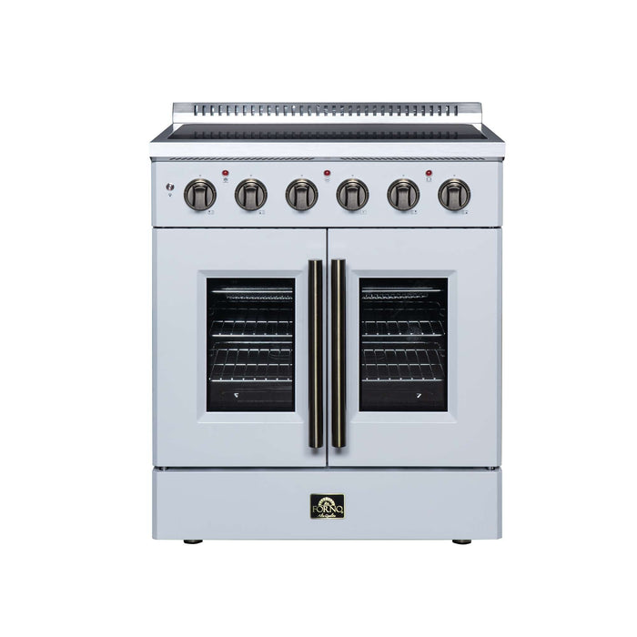 Forno Galiano 30-inch electric range in white front view