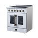 Forno Galiano 30-inch electric range in white right angled view