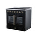 Forno Galiano 36-inch electric range in black right angled view