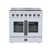 Forno Galiano 36-inch electric range in white front view