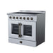 Forno Galiano 36-inch electric range in white right angled view