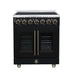 Forno Massimo 30-inch electric range in black front view