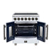 Forno Massimo 30-inch electric range in white front view with the door open