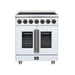 Forno Massimo 30-inch electric range in white front view