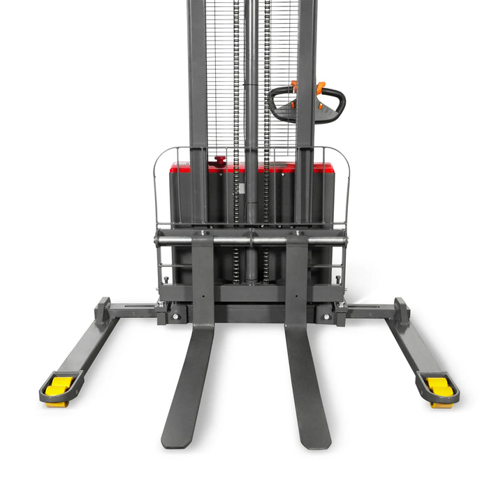 2640lbs Lithium-ion Electric Straddle Stacker,  138" Lift,  Adjustable Legs & Forks,  F26-138S
