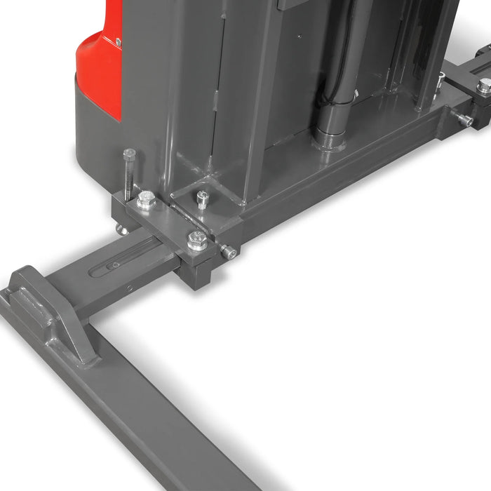 2640lbs Electric Straddle Stacker,  98" Lift,  Adjustable Legs & Forks — view 19