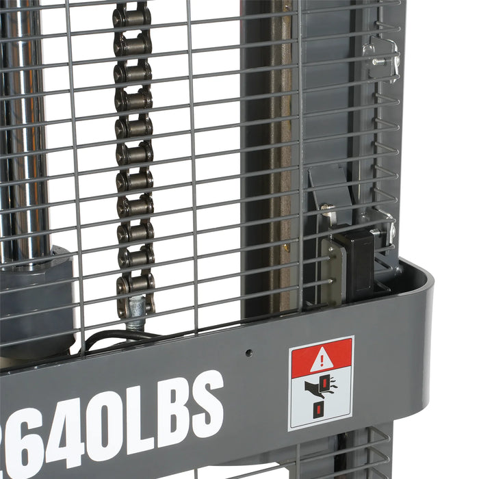 2640lbs Electric Straddle Stacker,  98" Lift,  Adjustable Legs & Forks — view 14