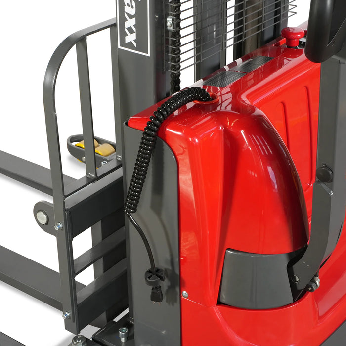 2640lbs Electric Straddle Stacker, 138" Lift,  Adjustable Legs & Forks — view 12
