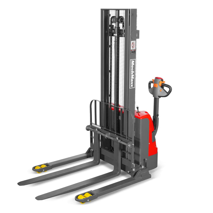 2640lbs Electric Straddle Stacker,  118" Lift,  Adjustable Legs & Fork — view 26