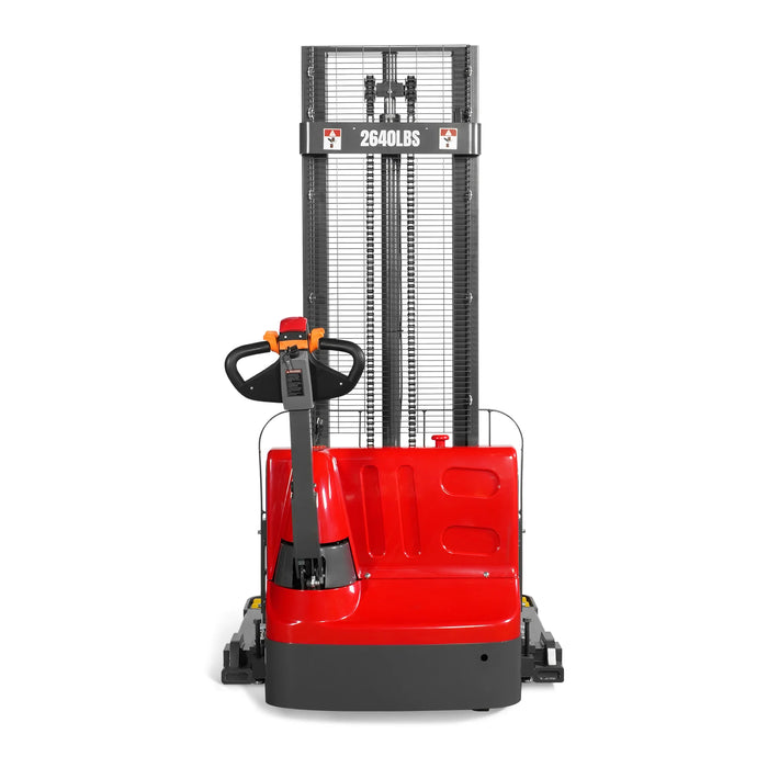 2640lbs Electric Straddle Stacker,  118" Lift,  Adjustable Legs & Fork — view 22