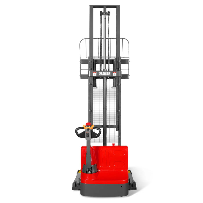 2640lbs Electric Straddle Stacker, 138" Lift,  Adjustable Legs & Forks — view 27