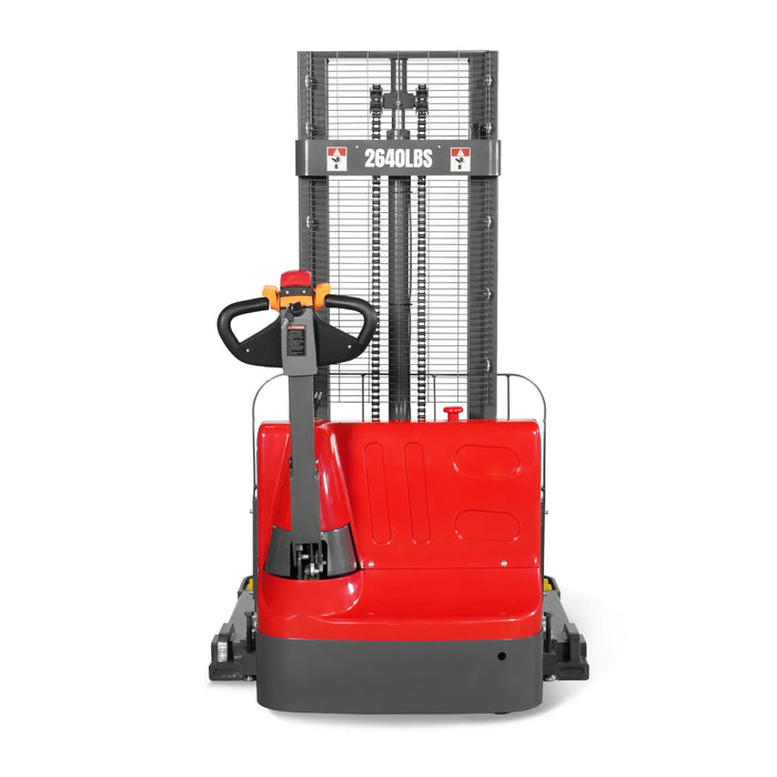 2640lbs Electric Straddle Stacker,  98" Lift,  Adjustable Legs & Forks — view 23