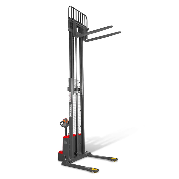 3300lbs Electric Straddle Stacker,  138" Lift,  Adjustable Legs & Forks,  F33-138SLA