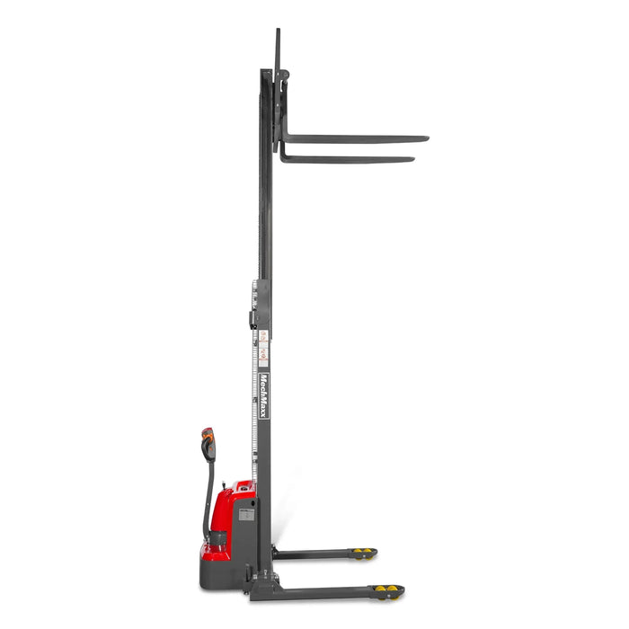 3300lbs Electric Straddle Stacker,  138" Lift,  Adjustable Legs & Forks,  F33-138SLA