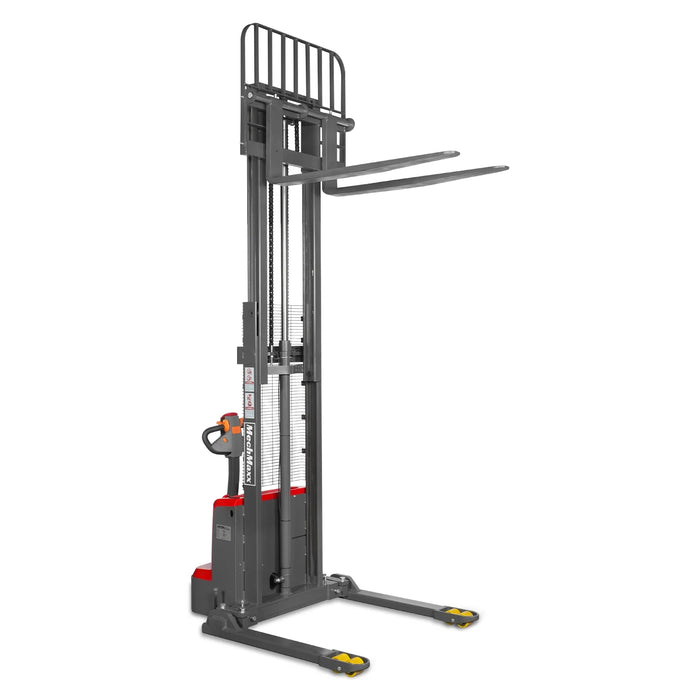 3300lbs Electric Straddle Stacker,  98" Lift,  Adjustable Legs & Forks,  F33-98SLA