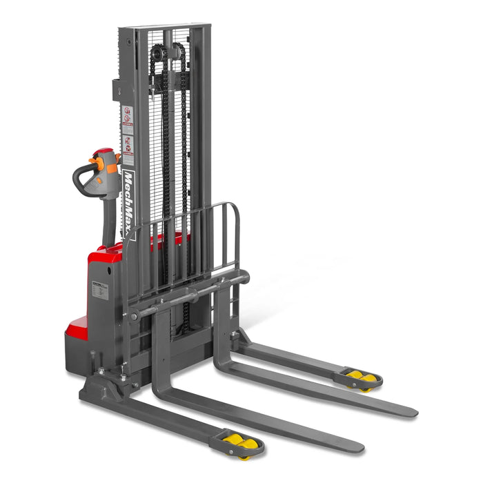 3300lbs Electric Straddle Stacker,  98" Lift,  Adjustable Legs & Forks — view 27