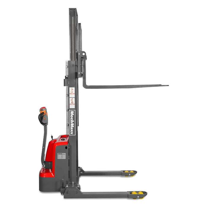 3300lbs Electric Straddle Stacker,  98" Lift,  Adjustable Legs & Forks,  F33-98SLA