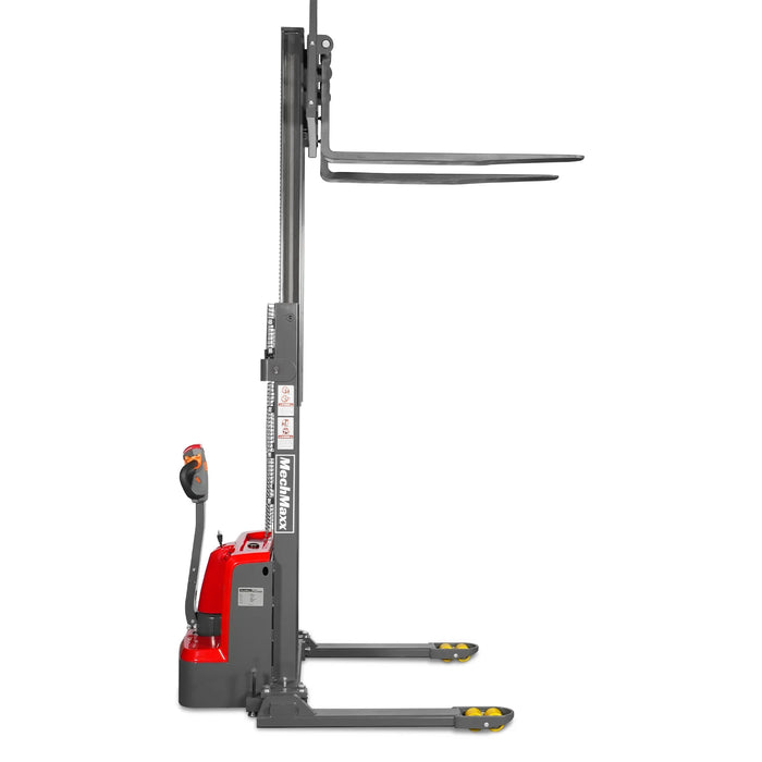 3300lbs Electric Straddle Stacker,  98" Lift,  Adjustable Legs & Forks,  F33-98SLA