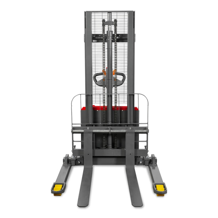 3300lbs Electric Straddle Stacker,  98" Lift,  Adjustable Legs & Forks — view 28