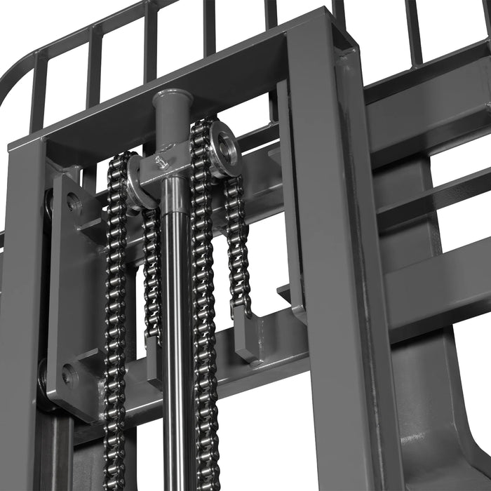 3300lbs Electric Straddle Stacker,  118" Lift,  Adjustable Legs & Fork — view 18