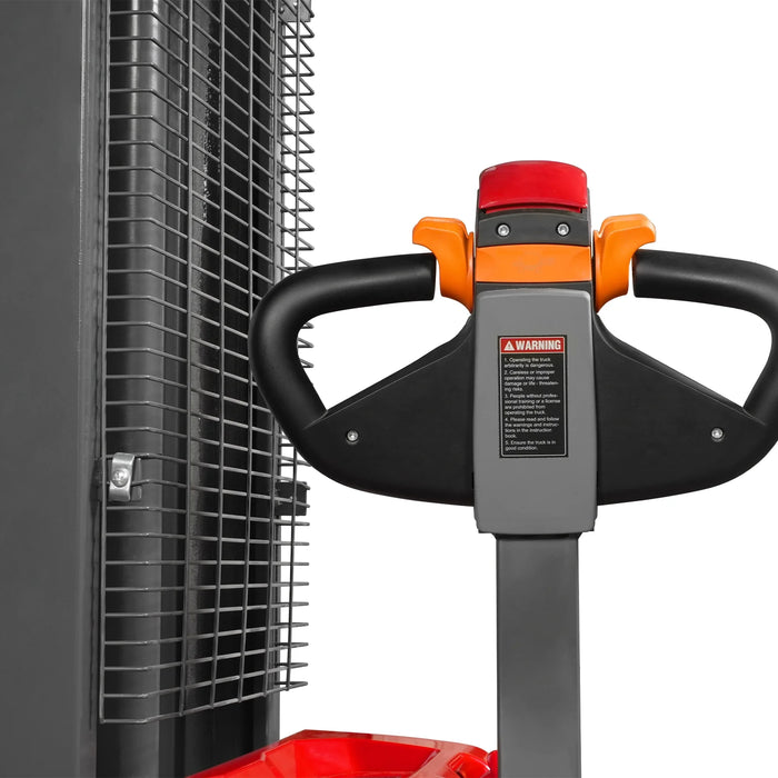 3300lbs Electric Straddle Stacker,  118" Lift,  Adjustable Legs & Fork — view 14