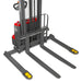3300lbs Lithium-ion Electric Straddle Stacker,  98" Lift,  Adjustable Legs & Forks,  F33-98S