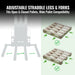 3300lbs Semi-Electric Straddle Stacker,  118" Lift,  Adjustable Legs & Forks,  S33-118S