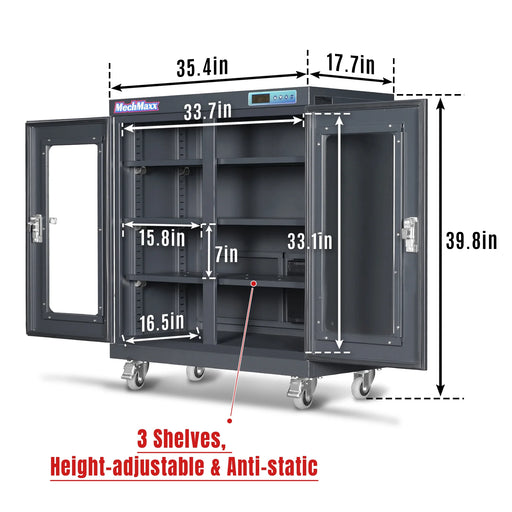 20-60% RH Electronic Dry Cabinet 320L ESD Desiccator Cabinet Low Humidity Storage,  EDC320A