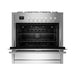 Empava EMPV-36GR12 oven interior, front view with the door open