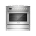 Empava EMPV-36GR12 36 inch freestanding gas range with 5 burners, front view