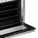 Detail of the oven cavity inside the Empava EMPV-36GR12 gas range