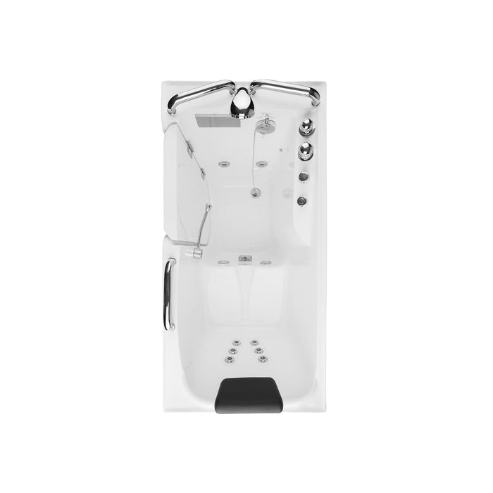 Empava 53" Freestanding Walk-in Whirlpool Bathtub with Left Drain EMPV-53WIT02 Empava