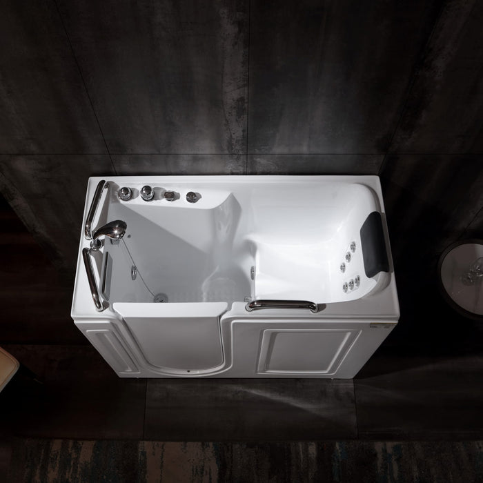 Empava 53" Freestanding Walk-in Whirlpool Bathtub with Left Drain EMPV-53WIT02 Empava