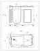 Empava 53" Freestanding Walk-in Soaking Bathtub with Left Drain EMPV-53WIT373 Empava