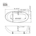 Empava 67" Freestanding Whirlpool Bathtub with Center Drain EMPV-67AIS13 Empava
