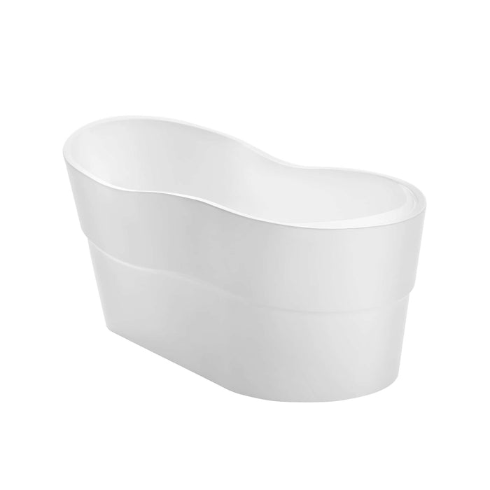 Empava 67" Freestanding Soaking Tub with Left Drain EMPV-67FT1527 Empava