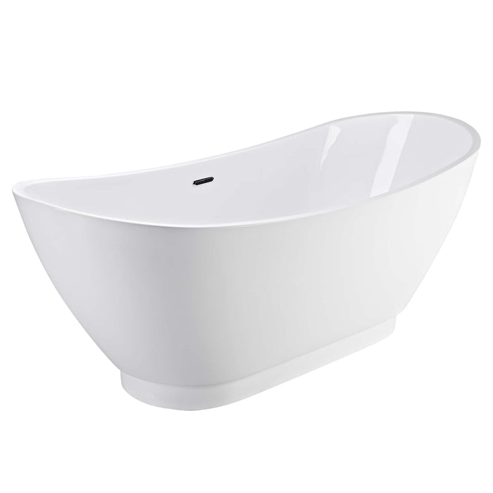 Empava 69" Freestanding Soaking Tub with Center Drain EMPV-69FT1603 Empava