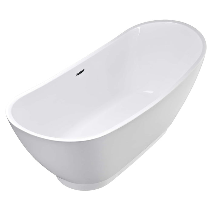 Empava 69" Freestanding Soaking Tub with Center Drain EMPV-69FT1603 Empava
