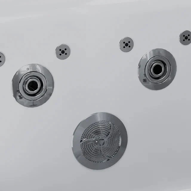 Empava 54" Alcove Inline Heater Whirlpool Walk-in Tub 2.0 Upgraded with Right Drain | EMPV-54WIT08