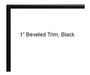Empire 1" Adjustable Matte Black Beveled Trim Kit for Boulevard DVLL72 Direct Vent Linear Fireplace