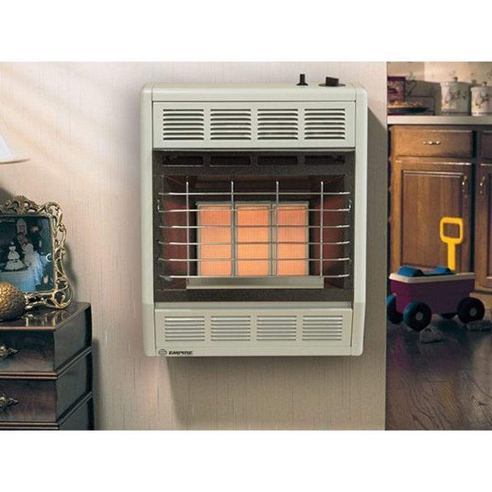 Empire 18" 18,000 BTU White Hydraulic Thermostat Control, Natural Gas Vent Free Infrared Heater SR18TWNAT Empire Comfort Systems