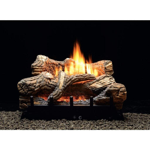 Empire 18" Flint Hill Ceramic Fiber Log Set With Thermostat Control, Propane Gas Vent Free Contour Burner
