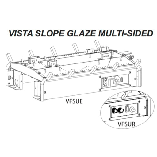 Empire 18" Millivolt Control With On/Off Switch, Natural Gas Multi Sided Slope Glaze Vent Free Vista Burner VFSUR18N Empire Comfort Systems