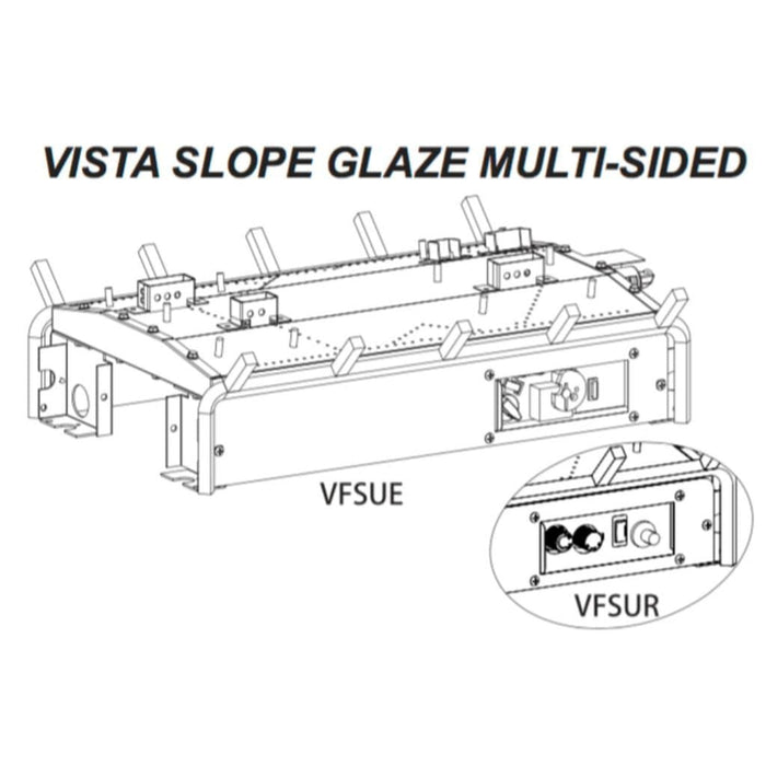Empire 18" Millivolt Control With On/Off Switch, Natural Gas Multi Sided Slope Glaze Vent Free Vista Burner VFSUR18N Empire Comfort Systems