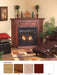 Empire 24" Corner Cabinet Mantel With Base in Dark Oak Finish