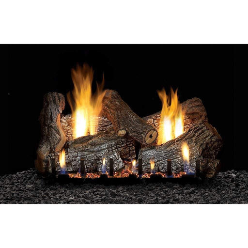 Empire Vented Slope Glaze burner shown with Sassafras log set (sold separately)