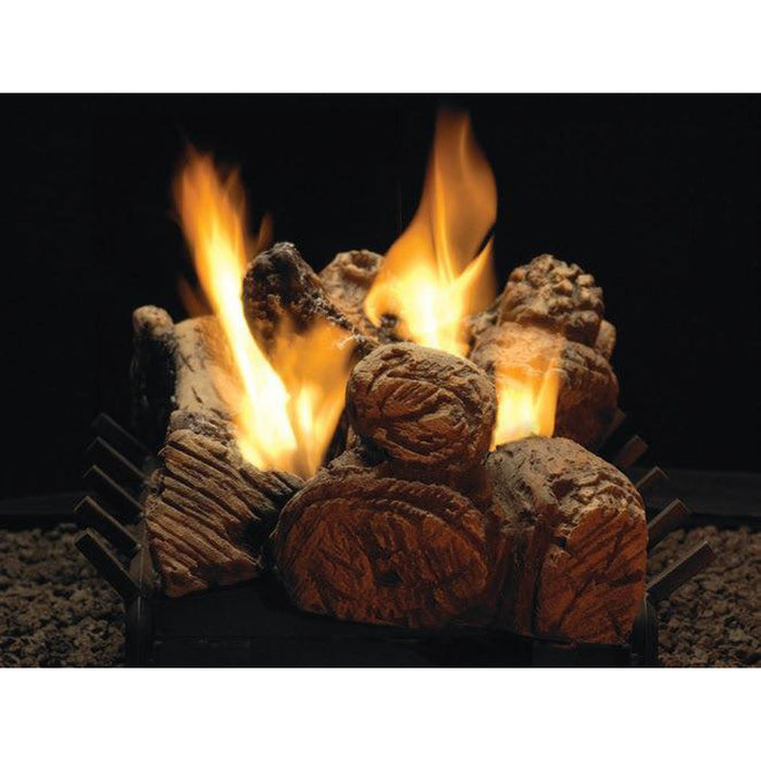 Empire 24" Stone River Multi Sided Ceramic Fiber Log Set (LSU24SF) - detail close-up